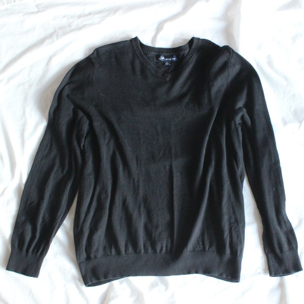 L John Ashford Black Sweater